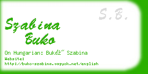 szabina buko business card